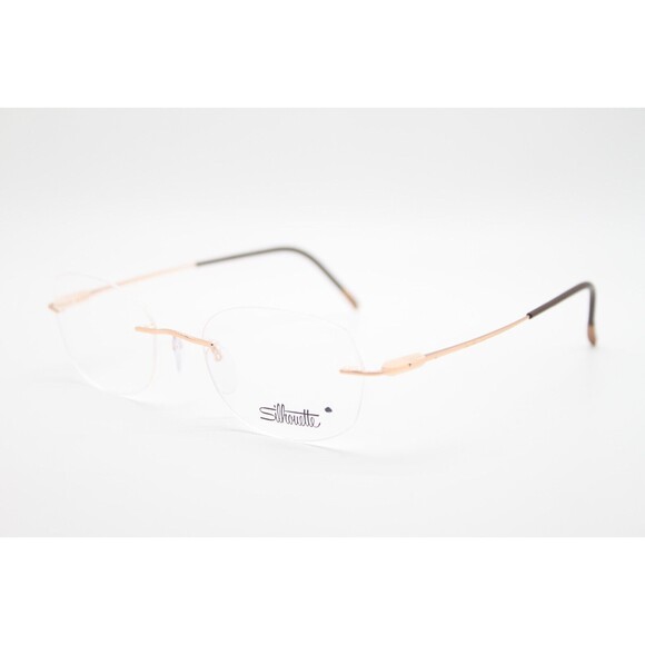 NEW SILHOUETTE 5561 IX 3530 GOLD BROWN AUTHENTIC EYEGLASSES 52-19
